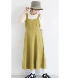 【未使用】ehkasopo 配色ステッチジャンパースカート