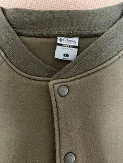 Columbia ボタン付きカーディガン Lサイズ オリーブグリーン