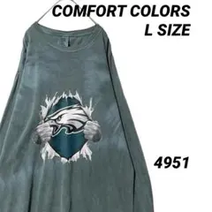 コンフォートカラーズ NFL イーグルス 長袖Tシャツ ロンT 灰緑 L