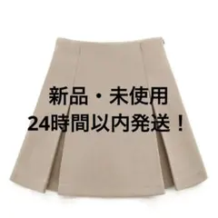 GRL インパン裏地付ボックスプリーツフレアミニスカート［mei41］
