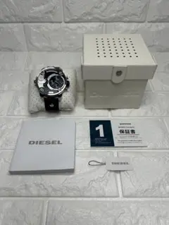 DIESEL デュアルタイム　クロノグラフ　革ベルト　メンズ腕時計