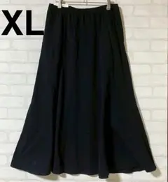 新品✨UNIQLO ブラック フレア　ロングスカート XL