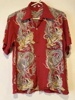 old stussy ヴィンテージ 総柄 レーヨン アロハ 虎 ドラゴン - メルカリ