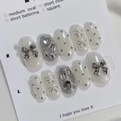 【サイズオーダー】no.107 ホワイトミラー エンジェルコア 埋め尽くし　韓国