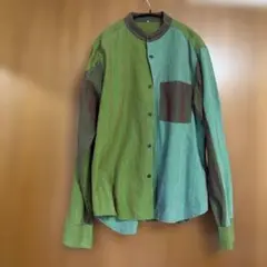 ストライプボタンアップシャツ