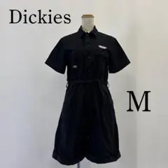 ディッキーズ Dickies 半袖 ショート丈 黒 M つなぎ 春物 春先 春夏