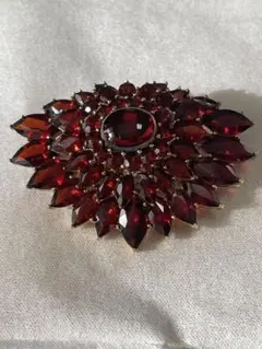 碌山 ROKUZAN ロクザン ガーネット ブローチSILVER 925