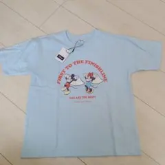 ミッキー ミニー Tシャツ 130cm 水色 LITTC タグ付き未使用