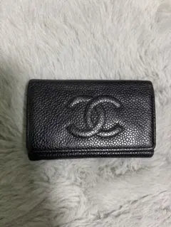 CHANEL キャビアスキン 6連キーケース ブラックのサムネイル