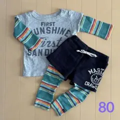 DENNIM DUNGAREE 80重ね着風 2点セット