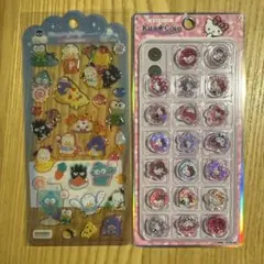 【正規品】ドロップジェリーシール　はぴだんぶい、おはじきシール　キティセット