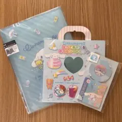 新品 シナモロール 3点セット クリアファイル レコード風メモ ホイルシート