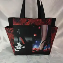 gingam ピンク ハイヒール ストーン装飾 トートバッグ - メルカリ