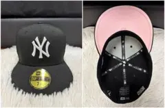 ニューエラ 59FIFTY ヤンキース ツバ裏ピンク サイドパッチ 7 1/2