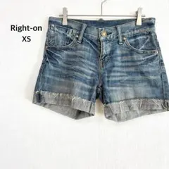 Right-on ライトオン≫デニムショートパンツ XS ブルー ジーンズ♡美品
