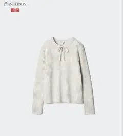 ユニクロ リブタイネックセーター（XL）美品