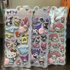 3枚セット　サンリオ　キャラ　おしりシール キティ クロミ マイメロ