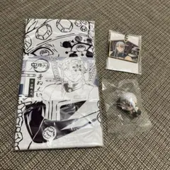 鬼滅の刃　宇髄天元　まちぼうけ　手ぬぐい　キーホルダー　セット　おまけ付き