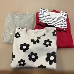 120 女の子　トップス　長袖　春服　三枚セット