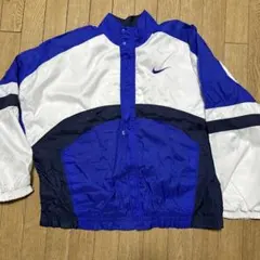 NIKE ナイロンジャケット Lサイズ 黒/青/白 90s