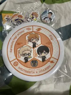 ハイキュー!! くら寿司 コラボ 烏野高校 寿司皿 缶バッジ めじるしチャーム