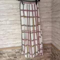 LA BELLE ETUDE ハンドペイントチェックワイドGパンツ