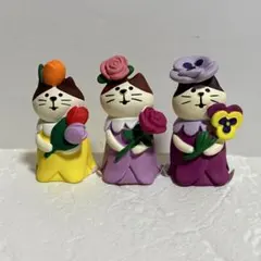 concombre スプリングフラワーにゃんこ 猫 3点セット