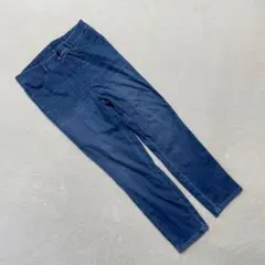 ユニクロストレッチデニムパンツ 細身L サイズ 青ベトナム製