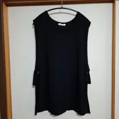 SAYURI ロングベスト　黒　オールシーズンOK