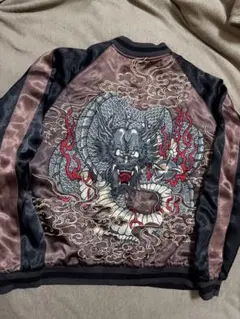 未使用近 両面 龍刺繍SATORI 日本 スカジャン vintage レーヨンのサムネイル