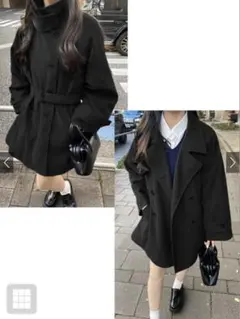 GRL ベルト付きマルチWayフェイクウールコート[fo1762]