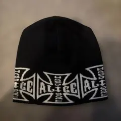 美品 Alice hollywood ロゴ ビーニー ALICE HOLLYWOOD アリス ハリウッド JACUARD CHOPPER BEANIE