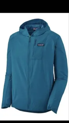 Patagonia フード付きナイロンジャケット M 青 フーディ二 ランニング