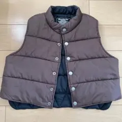 Moujonjon ブラウン ダウンベスト 90サイズ