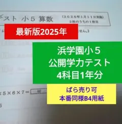 2026年最新】浜学園公開テスト小5の人気アイテム - メルカリ