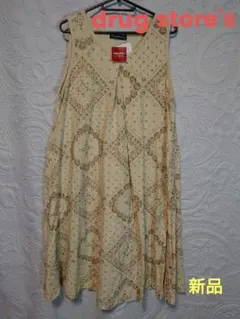 新品　drug store's　ドラッグストアーズ　ノースリーブワンピース　3
