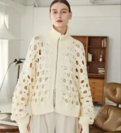 完売品　サイズ1 seyto / サークルパンチングダメージドライバーズニット