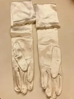 ホワイトサテン ウェディンググローブ