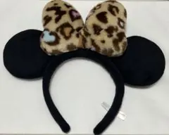 ディズニー　カチューシャ　ミニーちゃん　ヒョウ柄　リボン