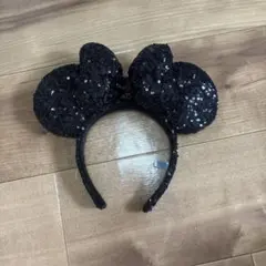 ディズニー スパンコール カチューシャ ブラック