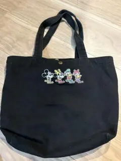 ミッキー ミニー トートバッグ 黒