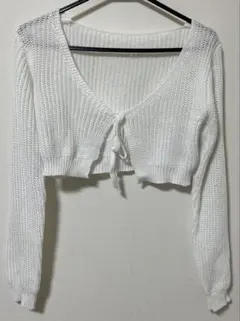 SHEIN ボレロ風ニット　白