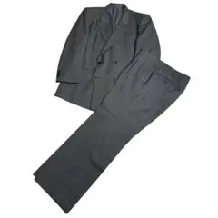 ダブルブレスト　上下スーツセットアップ　マイクロチェック柄　ビジネス　フォーマル