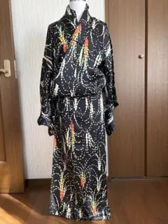 m*i様 詩仙堂 ヒトシタムラ 上下セットちりめんパンツスーツ 和柄