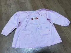 ミキハウス　ピンク チェック スモック　Mサイズ