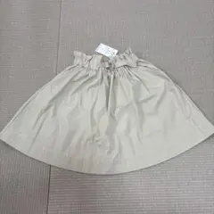 COMME CA ISM ベージュ　ギャザースカート　120