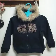 x-girlstages☆ジップアップフード＆ファー付パーカー ３Ｔ