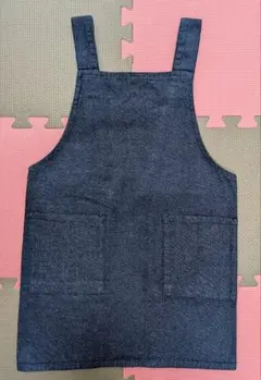 デニム地のエプロン120〜130cm★調理実習★男の子でも女の子でも★