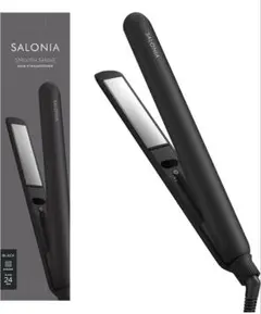 SALONIA サロニア スムースシャイン ストレートアイロン24mm ブラック