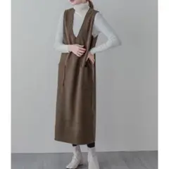 ジャンパースカート vネック